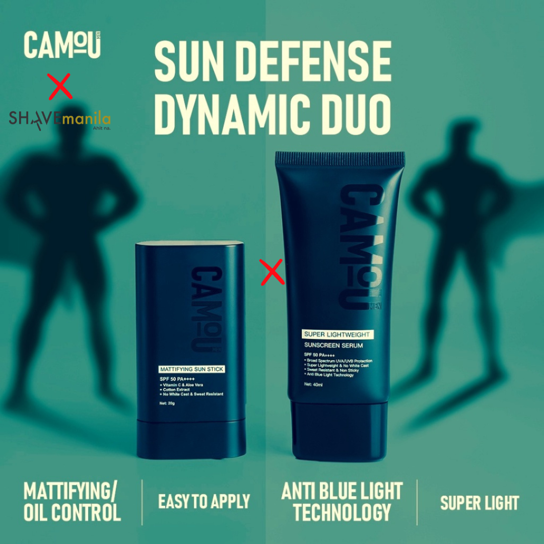 Camou Super Lightweight Sunscreen Serum SPF 50 PA++ Anti Blue Light Niacinamide Vitamin C Centella